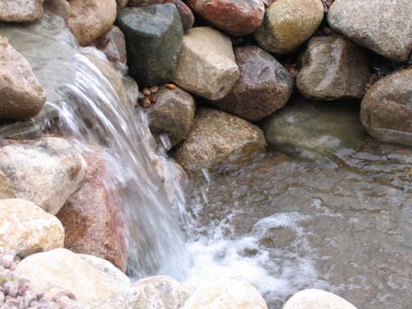 Wisconsin water feature installation includes stunning waterfalls